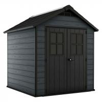 Пластиковый сарай Keter Newton 7,5x7 фута (серый)