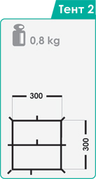 Тент 2 3x3