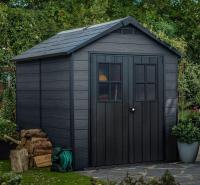 Пластиковый сарай Keter Newton 7,5x9 фута (серый)