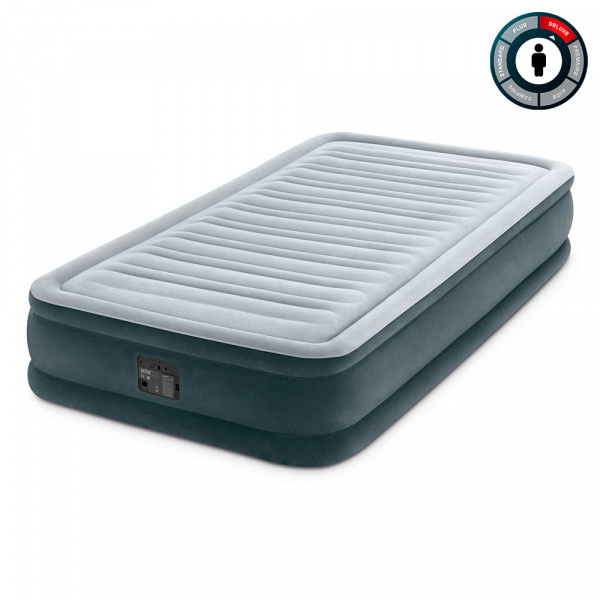 Надувная кровать 99х191х33см "Comfort-Plush" встр.нас. 220В, до 136кг
