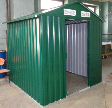Металлический сарай GreenStorage Арчер B (зеленый)