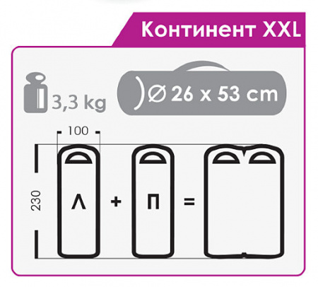 Спальный мешок Континент XXL