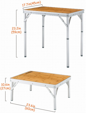 Стол кемпинговый Kingcamp 3935 Bamboo table S