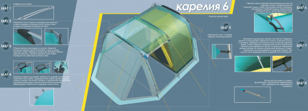 Кемпинговая палатка Карелия 6