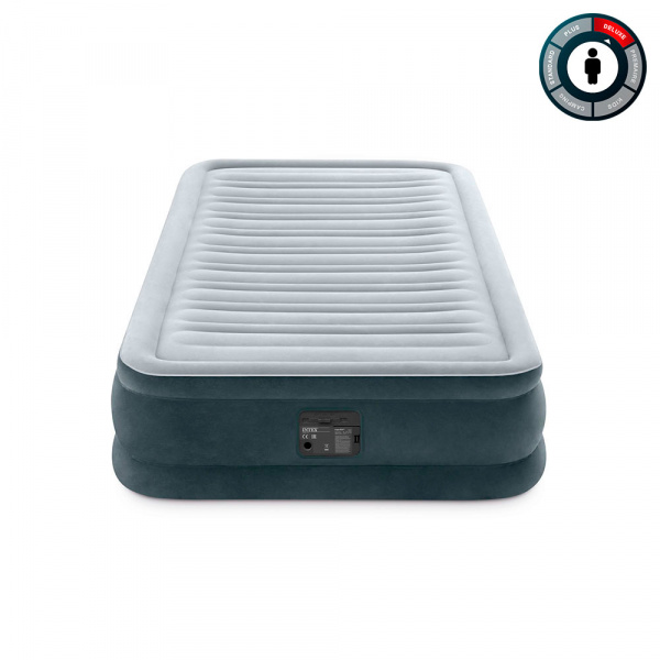 Надувная кровать 99х191х33см "Comfort-Plush" встр.нас. 220В, до 136кг