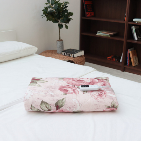 Электропростынь EcoSapiens Linen (принт пионы, 150х90 см)