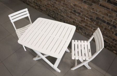 Набор мебели для сада Camping set (белый)