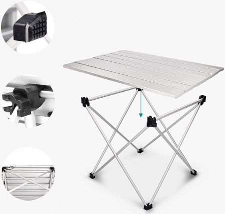 Стол кемпинговый Skully Camp Table silver