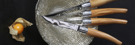 Набор из 4-х штук столовых ножей Opinel VRI Olive Wood
