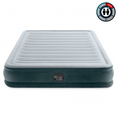 Надувная кровать 152х203х33см "Comfort-Plush" встр.нас. 220В, до 272кг