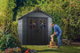Пластиковый сарай Keter Newton 7,5x7 фута (серый)