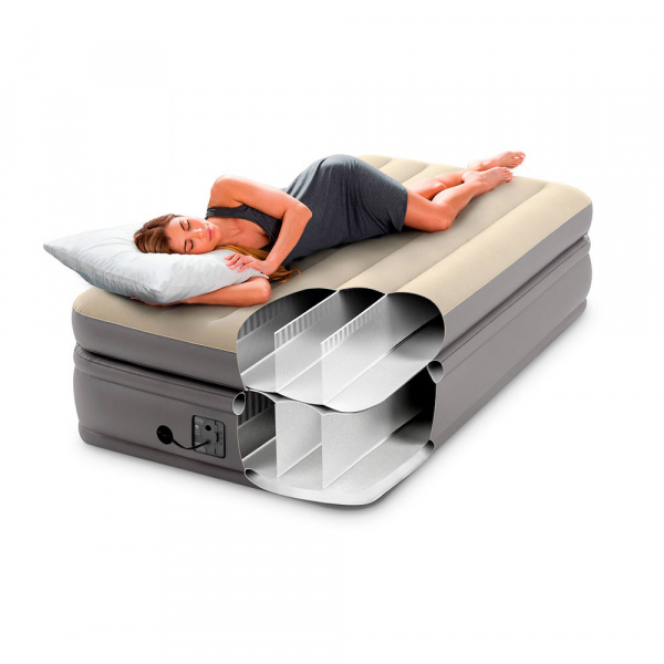 Надувная кровать 99х191х51см "Prime Comfort" встр.нас. 220В, до 136кг