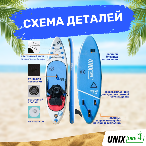 SUP-борд Line Deep Sea (320 см) + сиденье