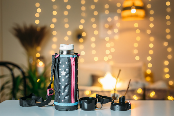 Термос спортивный Tiger MBO-E080 Blue Flower, 0.8 л