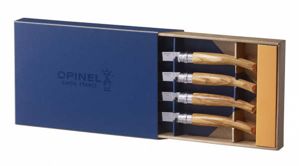 Набор из 4-х штук столовых ножей Opinel VRI Olive Wood