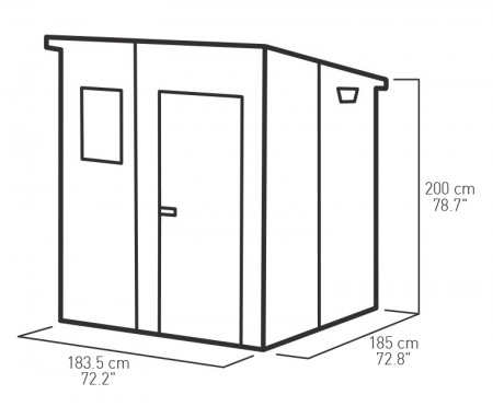 Пластиковый сарай Keter Manor Pent 6x6 фута
