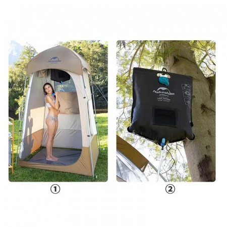 Душ туристический Naturehike Dawn Bath Outdoor Solar Shower Black