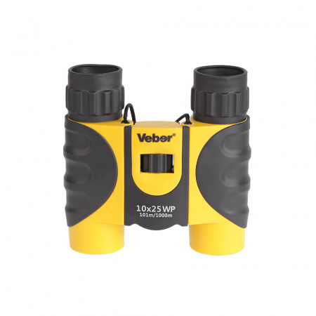 Бинокль Veber WP 10x25 (черный/желтый)