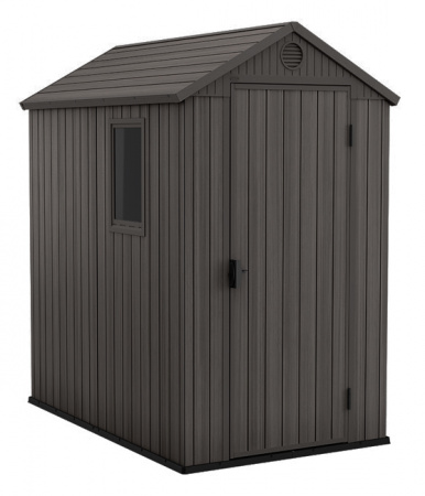 Пластиковый сарай Keter Darwin 4x6 фута (серый)