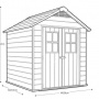 Пластиковый сарай Keter Newton 7,5x7 фута (серый)
