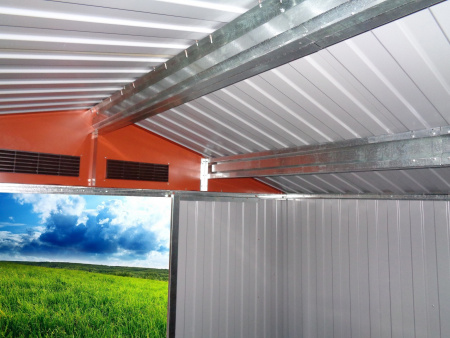 Металлический сарай GreenStorage Арчер D (коричневый)