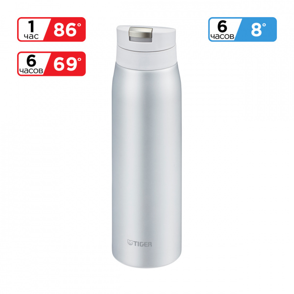 Термокружка Tiger MCX-A601 Matte Silver 0.6 л