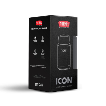 Термос с ложкой Thermos IS-301 GT 0.71L цвет гранитный