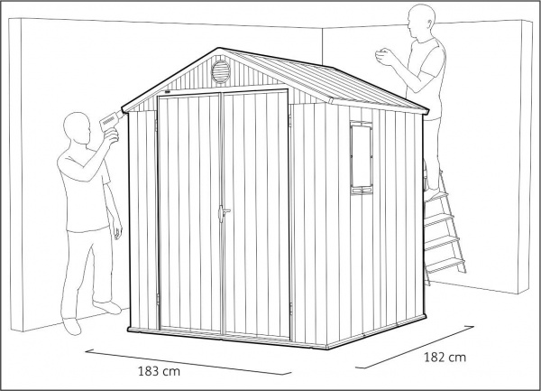 Пластиковый сарай Keter Darwin 6x6 фута