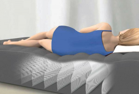 Надувная кровать 137х191х33см "Comfort-Plush" встр.нас. 220В, до 272кг