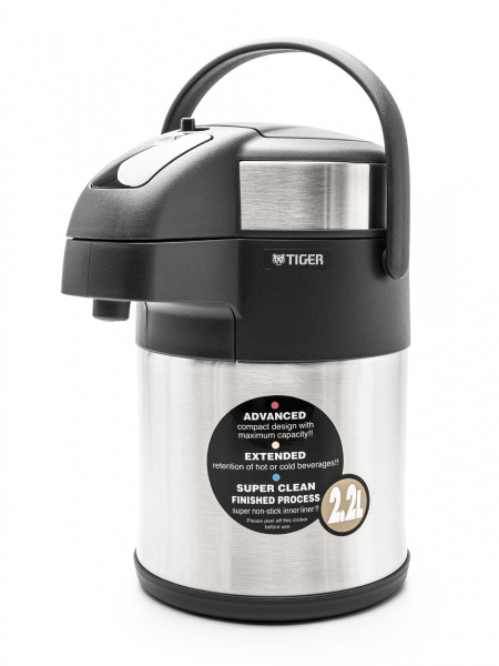 Термос с пневмонасосом Tiger MAA-A222 Stainless, 2.2 л