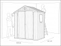 Пластиковый сарай Keter Darwin 6x4 фута (серый)