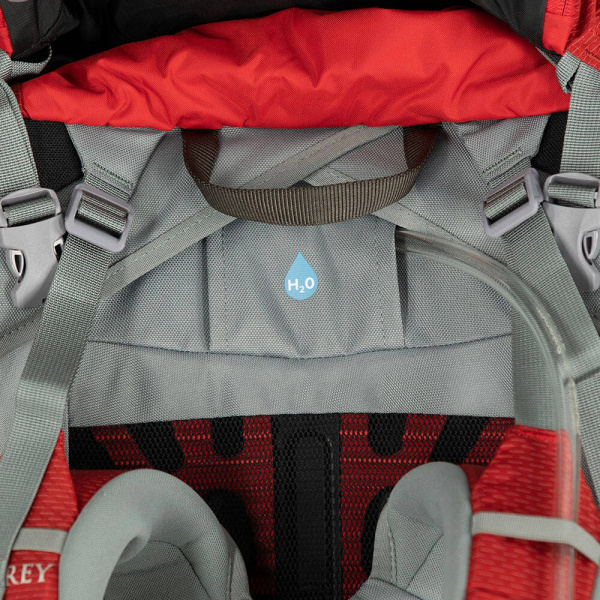 Рюкзак женский туристический Osprey Ariel Plus 85 Carnelian Red