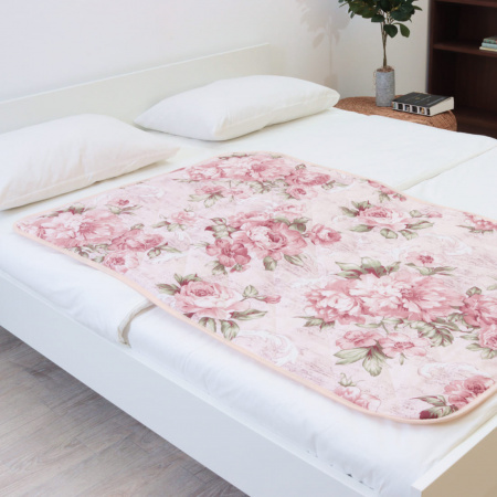 Электропростынь EcoSapiens Linen (принт пионы, 150х90 см)