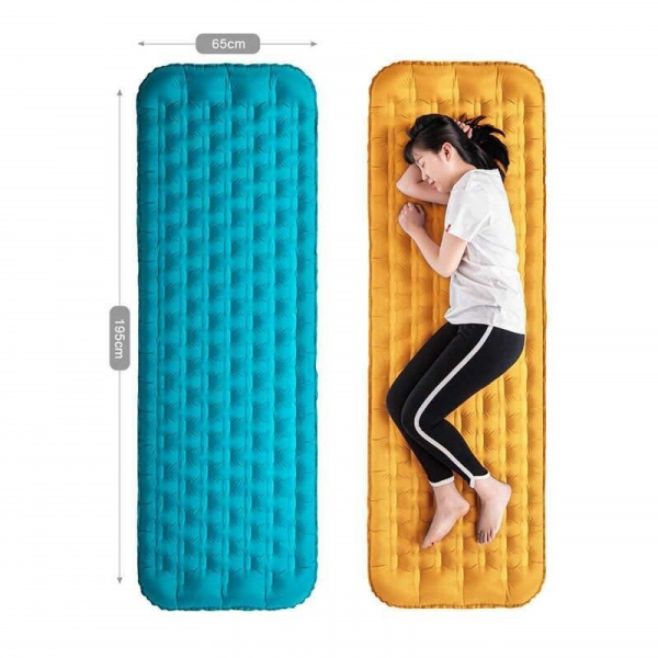 Коврик надувной Naturehike 20FCD-3D Side Wall Inflatable Yelllow