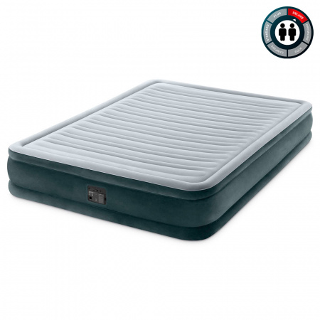 Надувная кровать 152х203х33см "Comfort-Plush" встр.нас. 220В, до 272кг